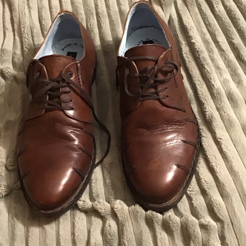 Seven7 Men's Brown Leather Oxfords